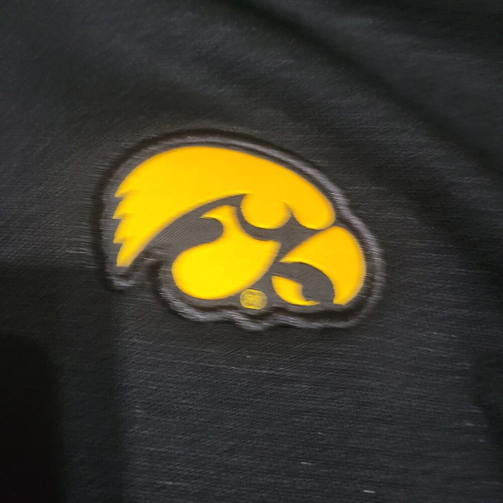 Nike Iowa Hawkeyes Black Gold Dri Fit 1/4 Zip Football L/S Shirt jersey Small S - Picture 4 of 9